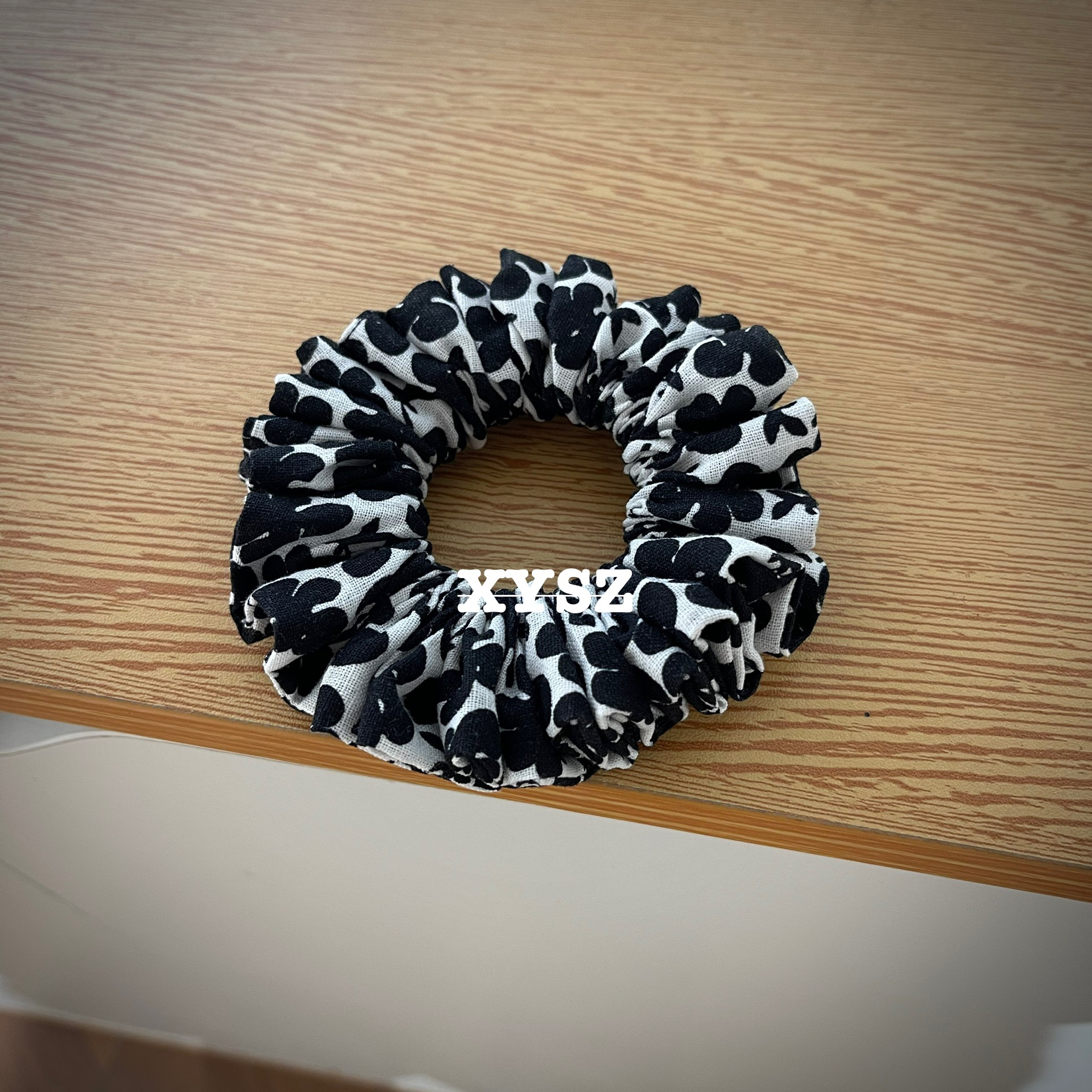 黑花织梦发圈复古通用发绳发圈弹力飘带头饰Y3K西域风纯欲风抽绳