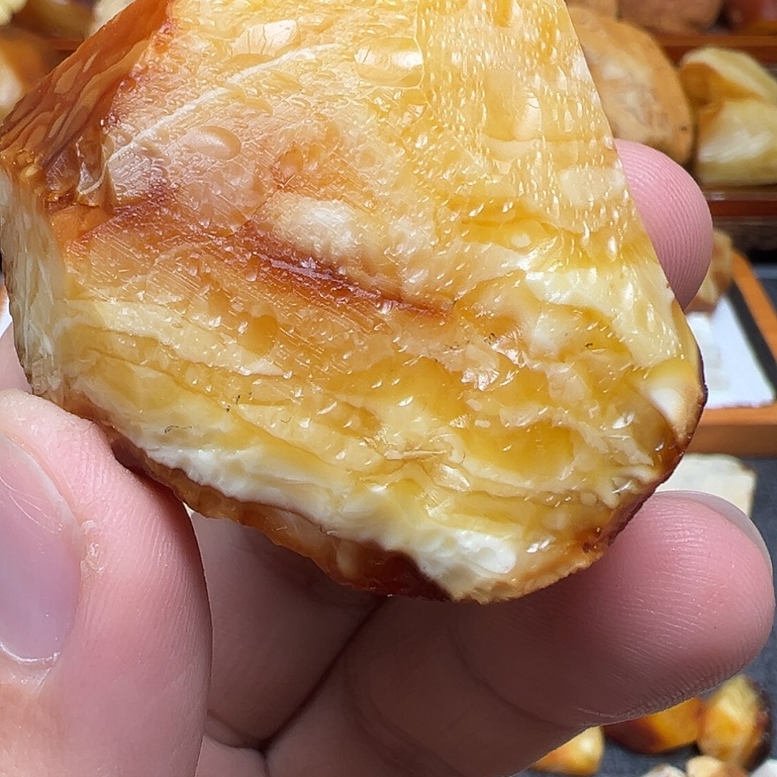 定制琥珀未镶嵌杨枝甘露浓蜡30➕珠子锁骨