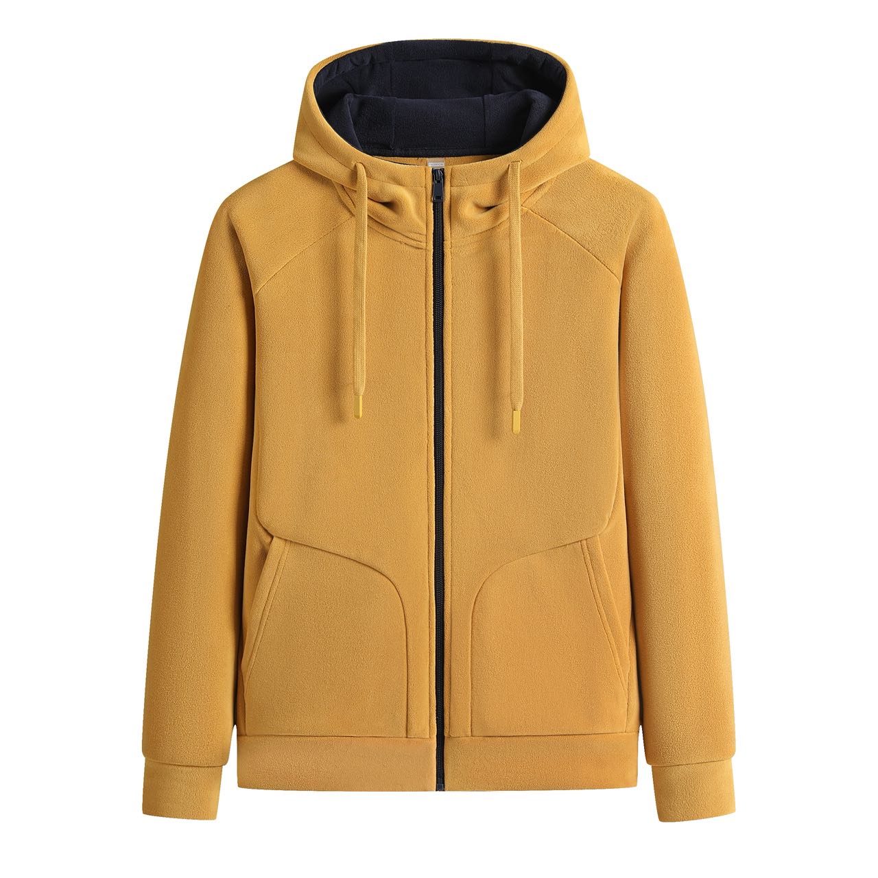 7039号56898B#秋冬连帽双口袋摇粒绒拉链外套女款（预）