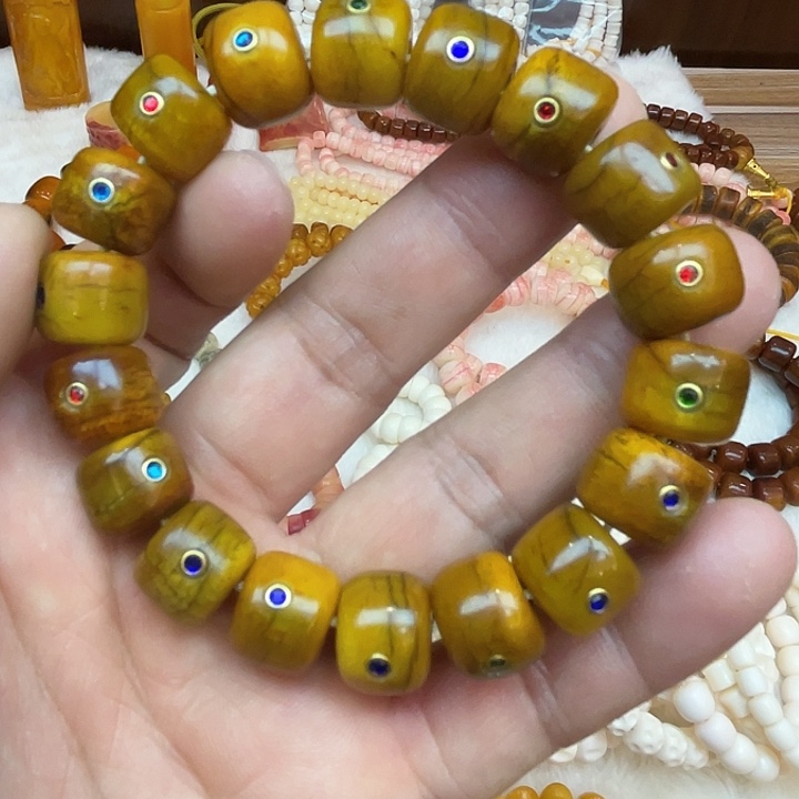 牛骨手串/手链牦牛骨卡14镶嵌