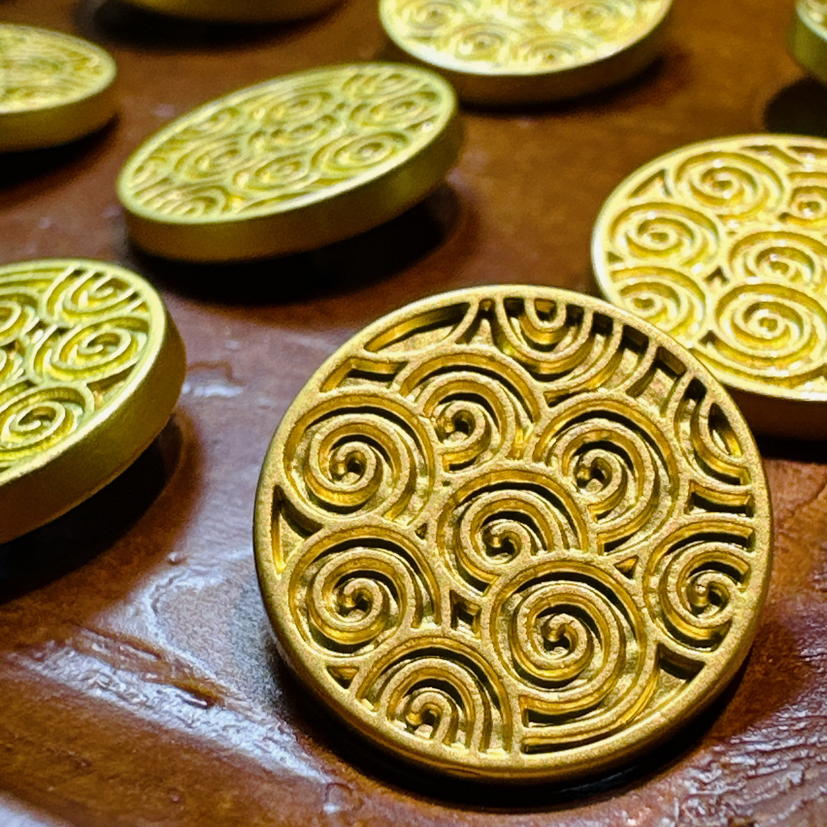 15mm新中式国风金属云纹纽扣旗袍唐装汉服古装扁扣辅料大尺寸扣子