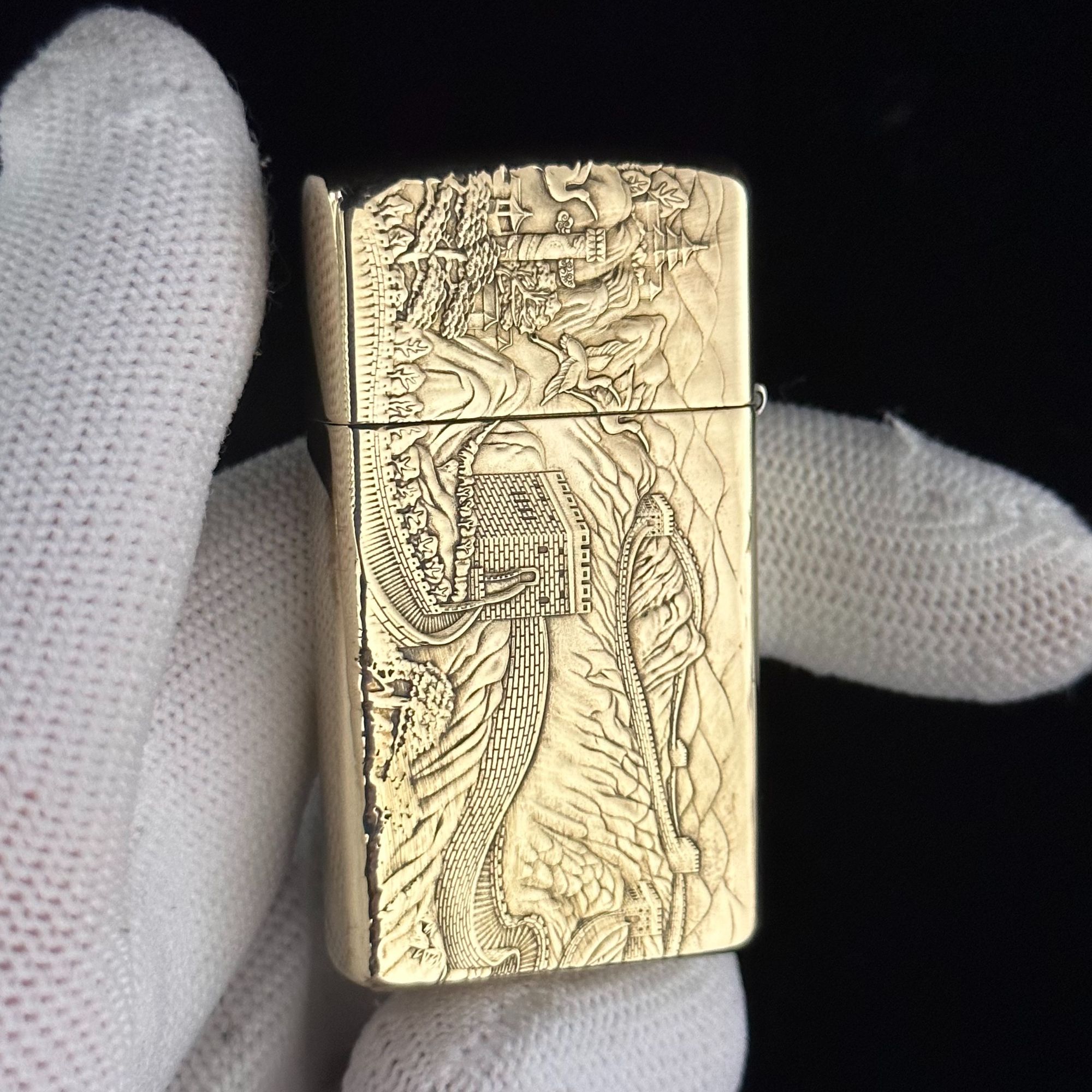 ZORRO佐罗909窄机双面浮雕和谐中华防风打火机