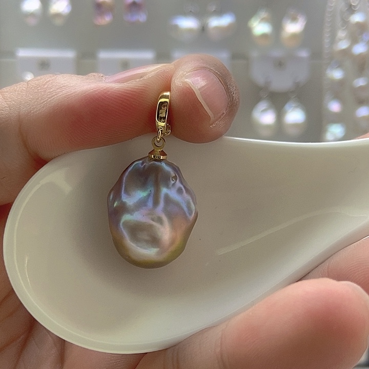 淡水珍珠银S925镶嵌颈饰56