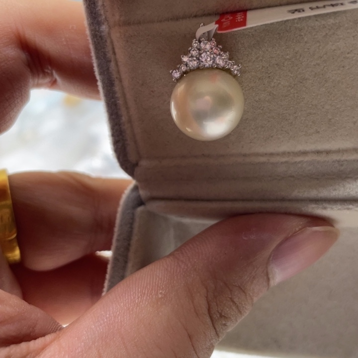 银S925镶嵌海水珍珠颈饰