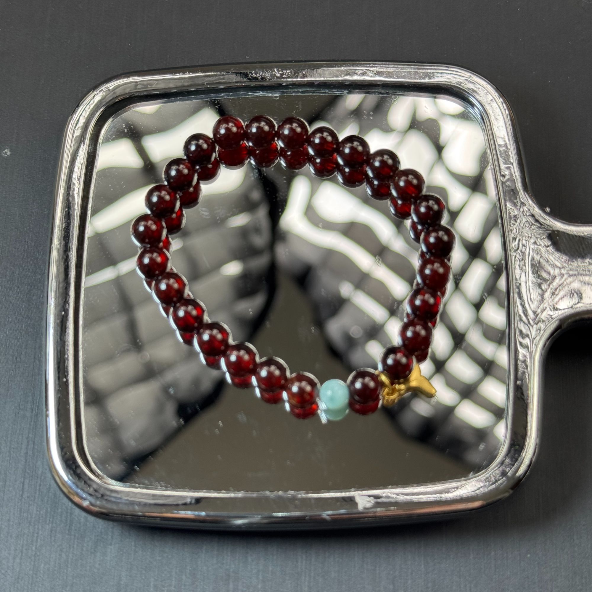 A982 石榴石手链7mm+多样性发一