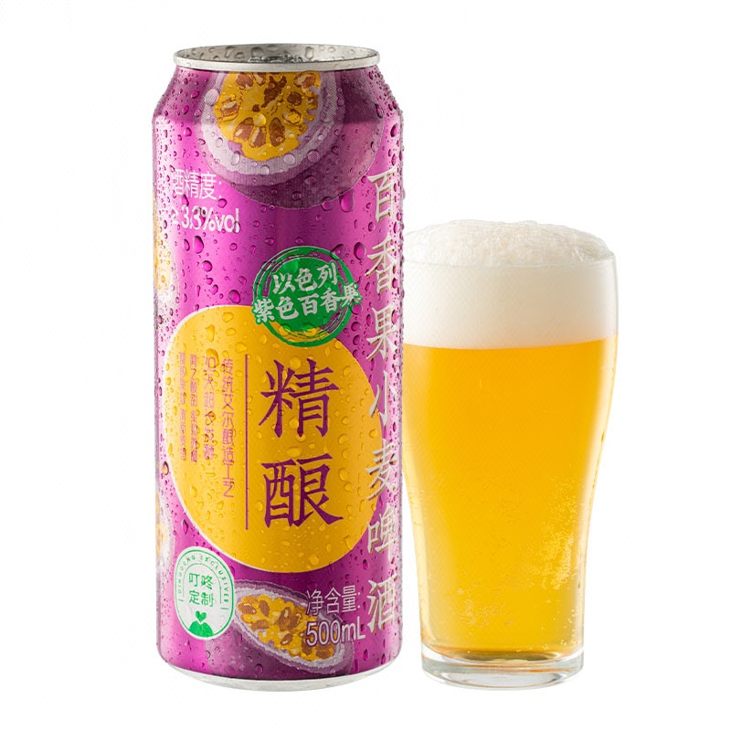 叮咚定制百香果小麦精酿啤酒 500mL/罐