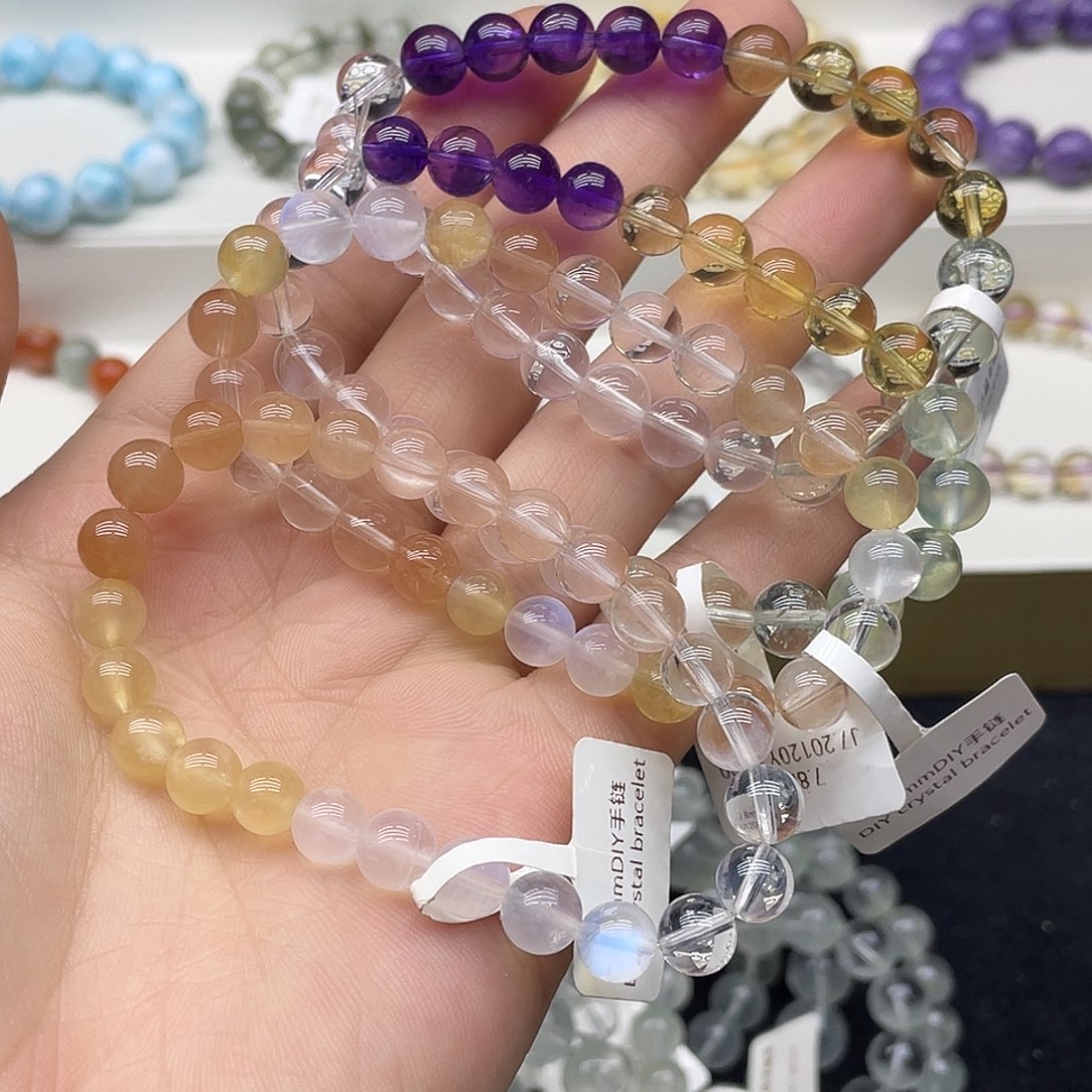 水晶手链未镶嵌多宝7.8多样性任发其一