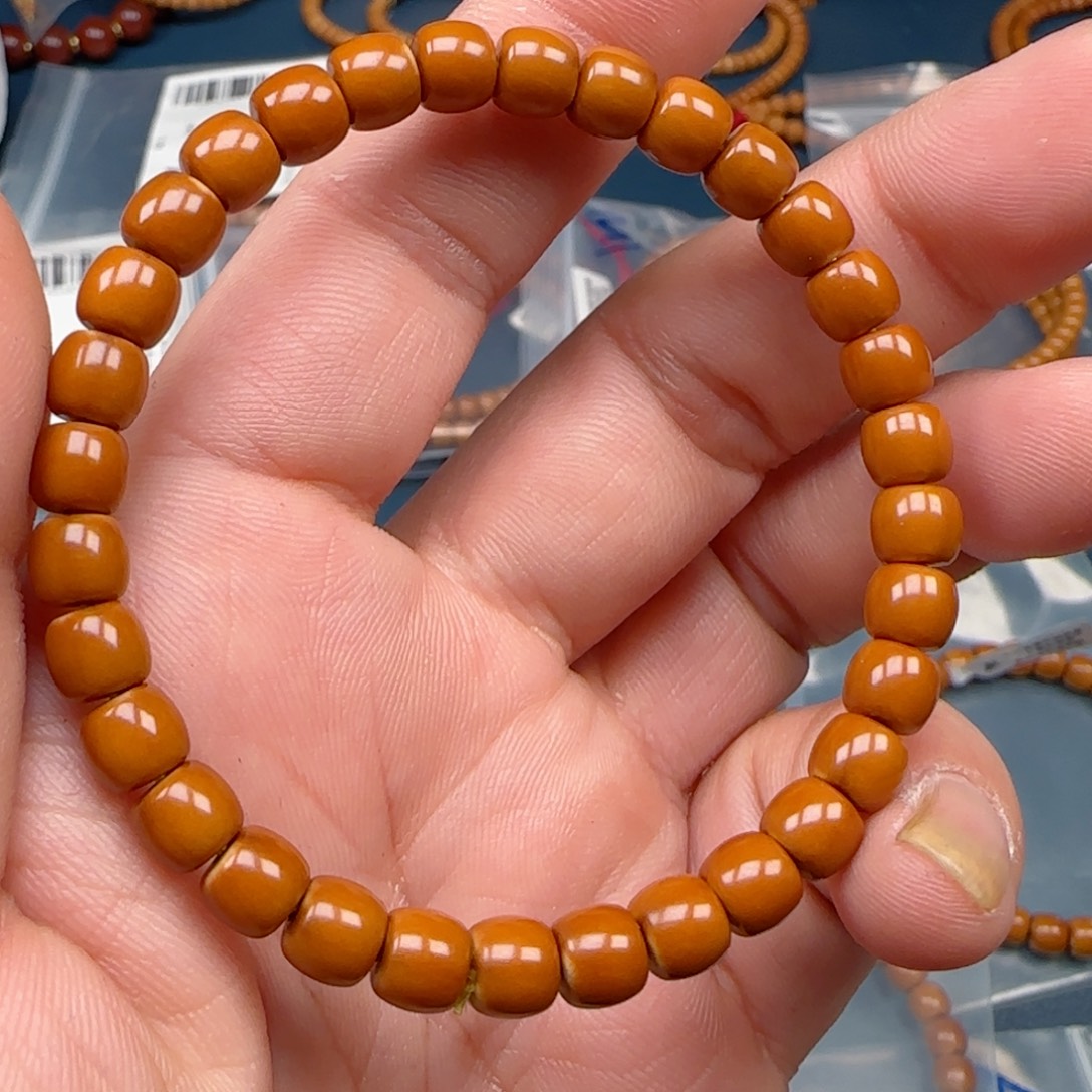 手串橄榄核核尖极限弧尺寸6.7老挝带三花福利