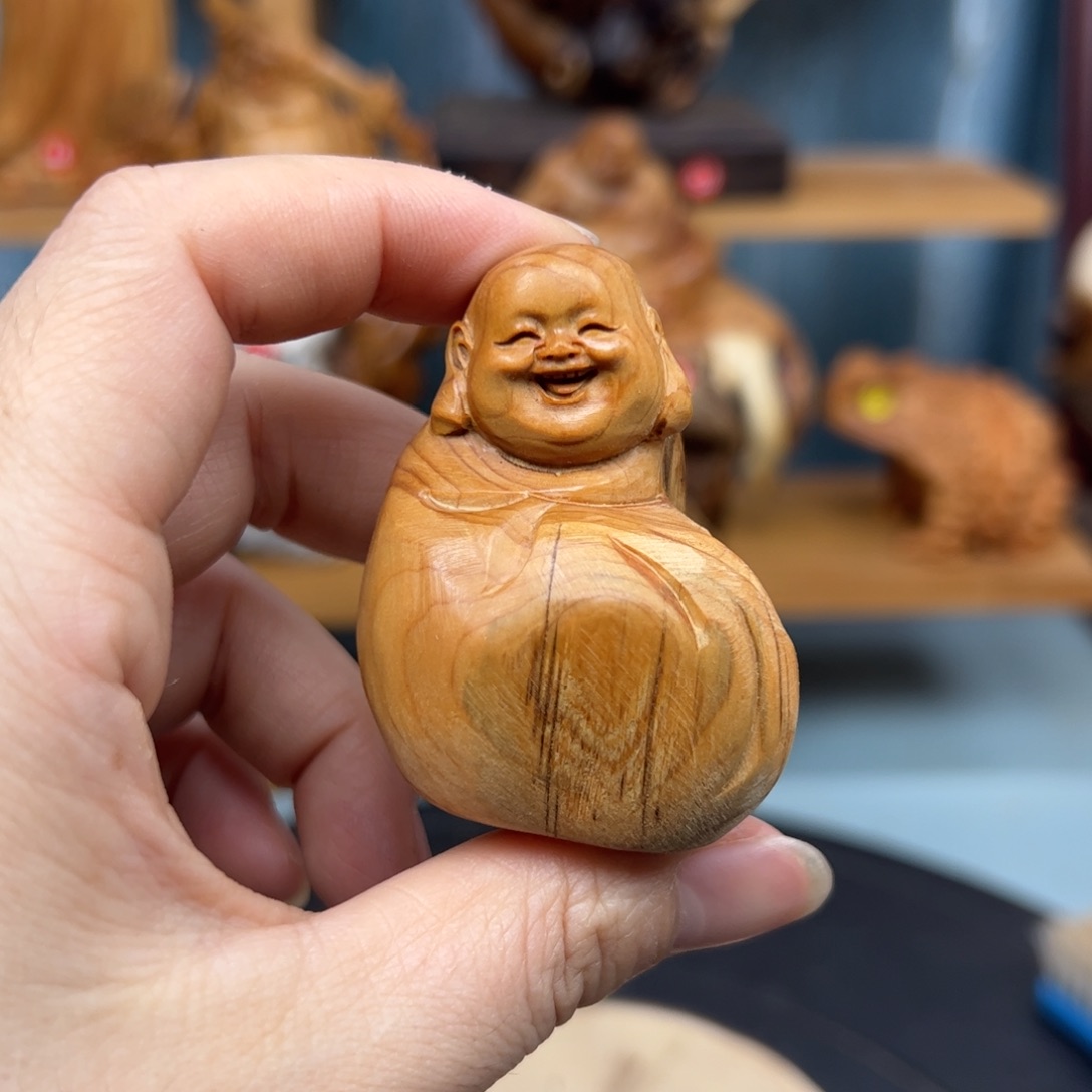 木崖柏木摆件手把件