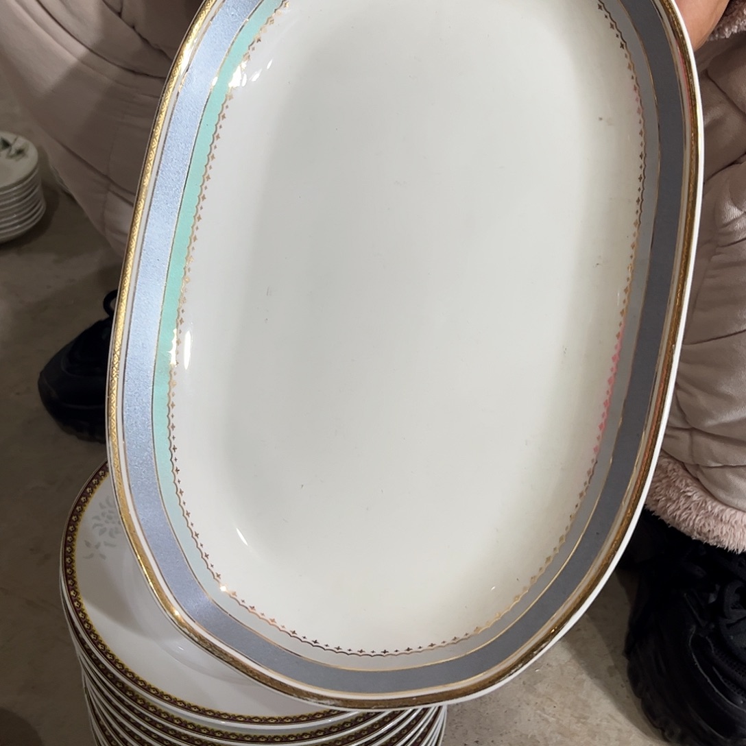瓷片鱼盘一个微瑕微瑕