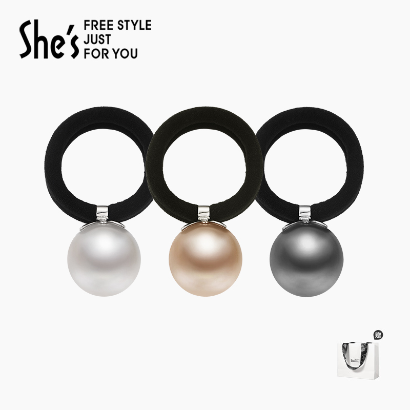 【双十一】shes凡尔赛之梦法式大颗盘发发圈扎马尾发绳气质简约时尚