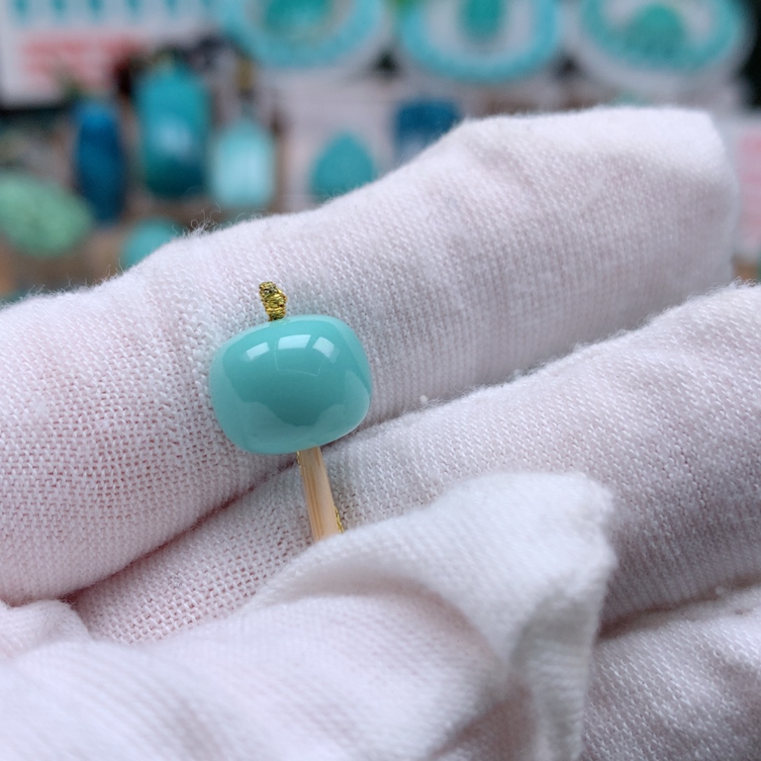 未镶嵌绿松石珠宝奇石11.2mm