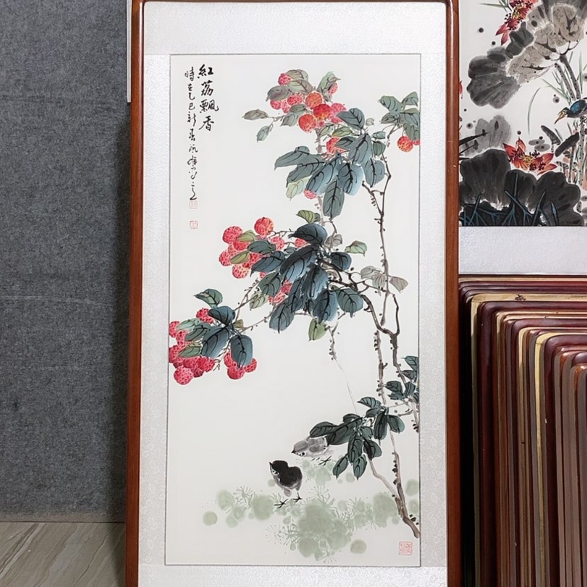 【闪购商品】国画书画作品带框123×63厘米