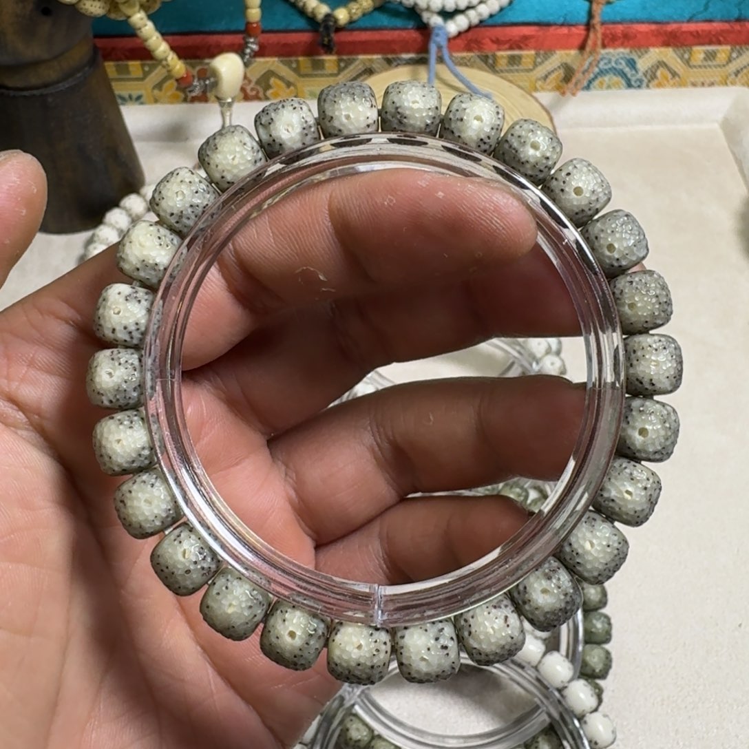 星月菩提吊坠9改星月菩提石玉料糯冰龙鳞