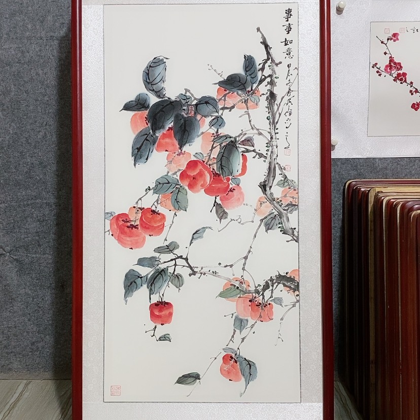 【闪购商品】国画书画作品带框125×65厘米