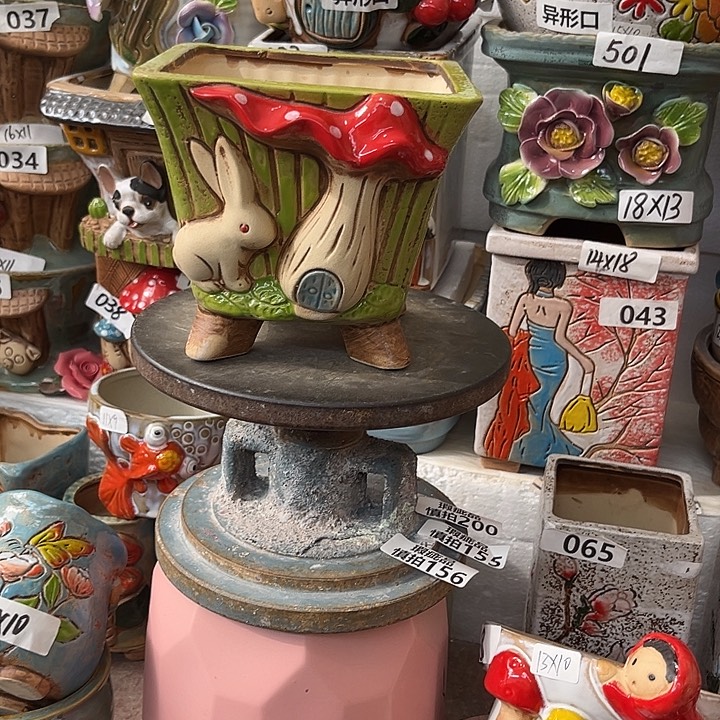 粗陶材质多肉花盆