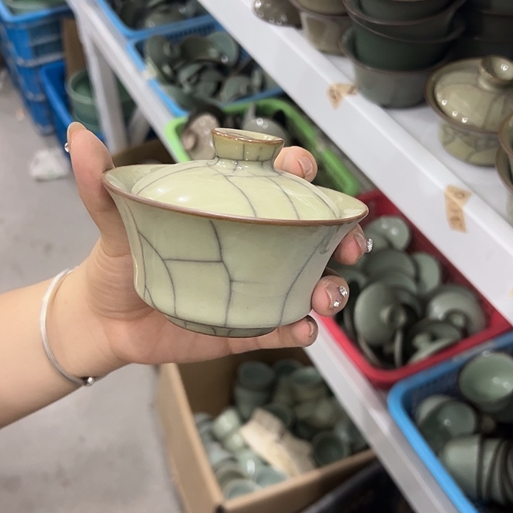 龙泉云间青瓷小米茶器