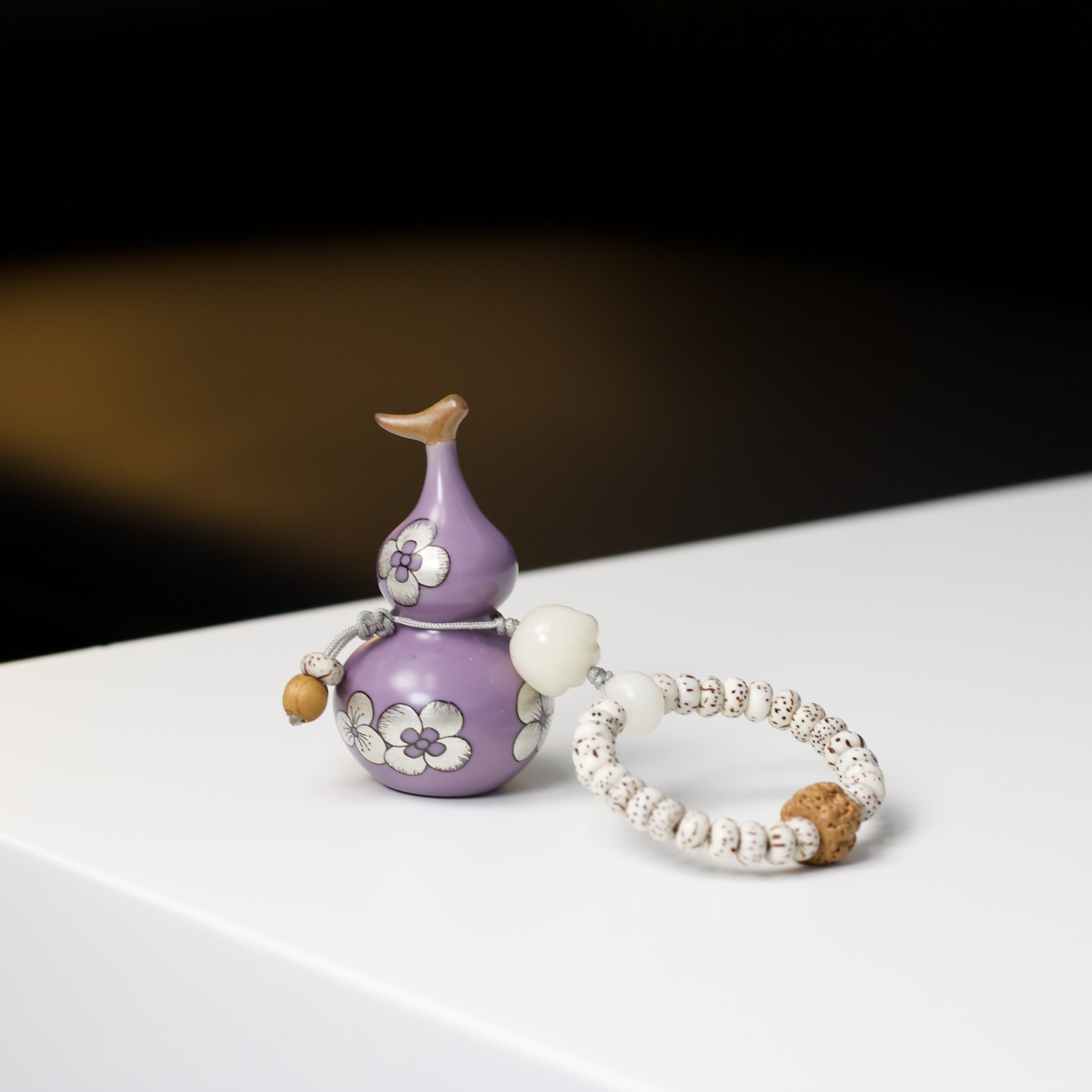 茗器山房 葫芦福禄嫣紫色茶道摆件茶具