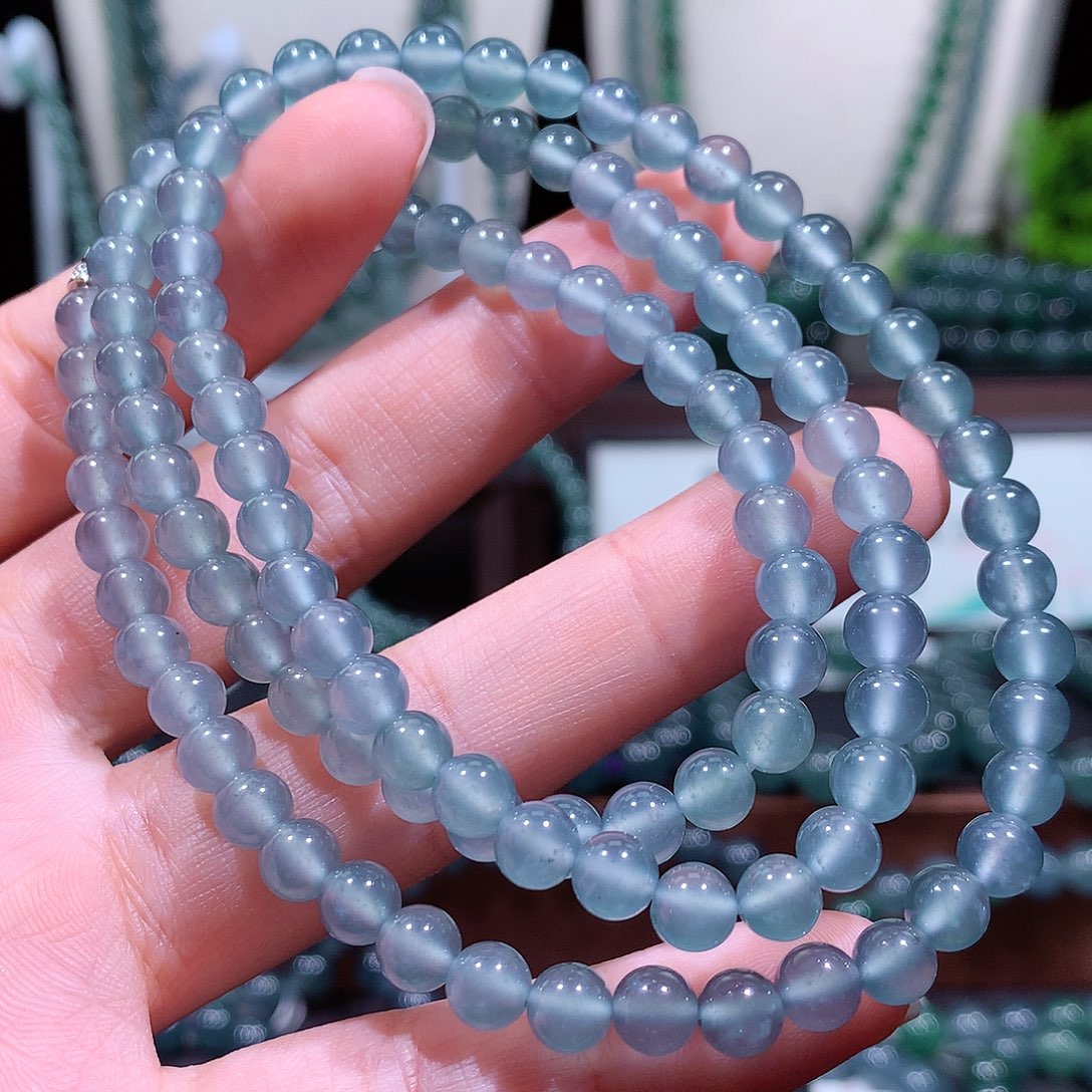 翡翠未镶嵌手链天然a货翡翠项链6