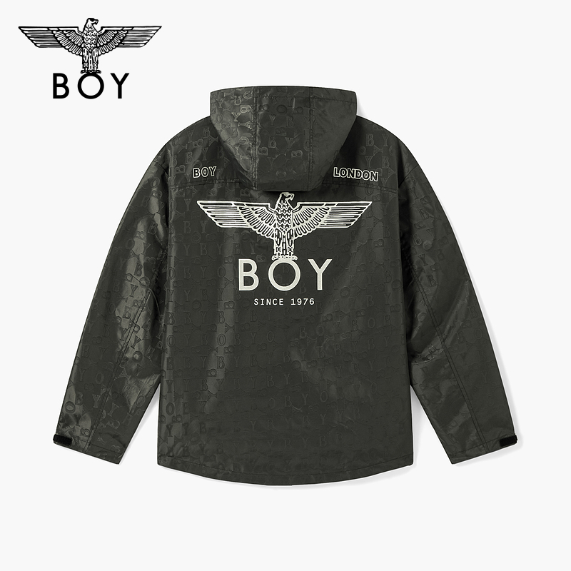 BOY秋季男女同款潮牌防水户外出行连帽夹克外套N23901
