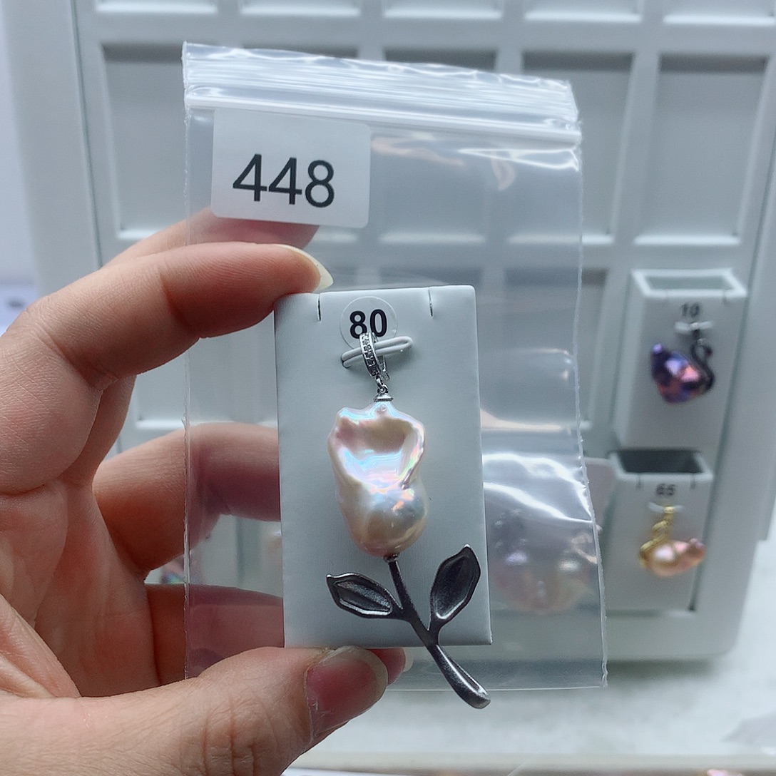 合金淡水珍珠吊坠(不含链)