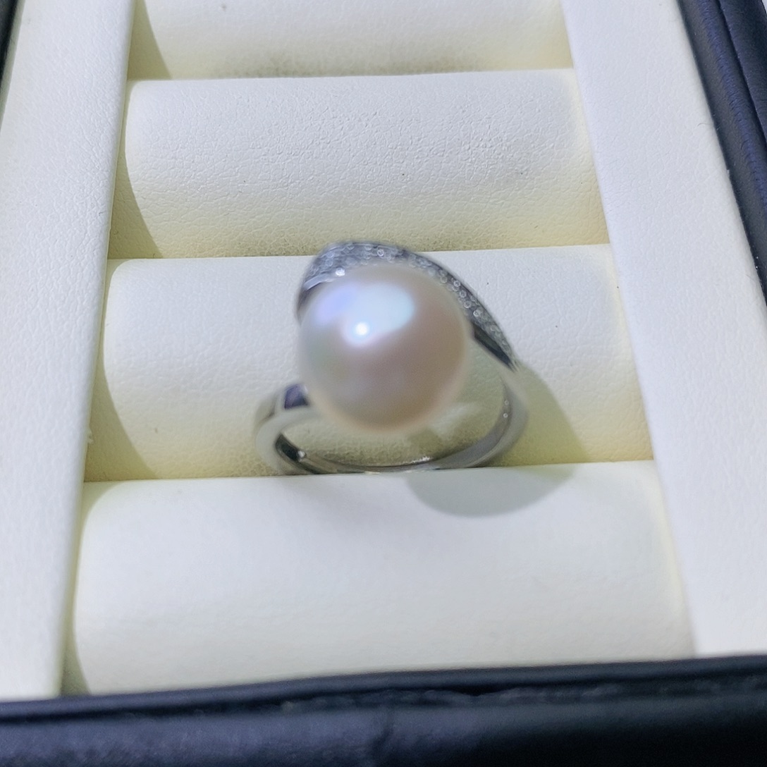 淡水珍珠戒指合金