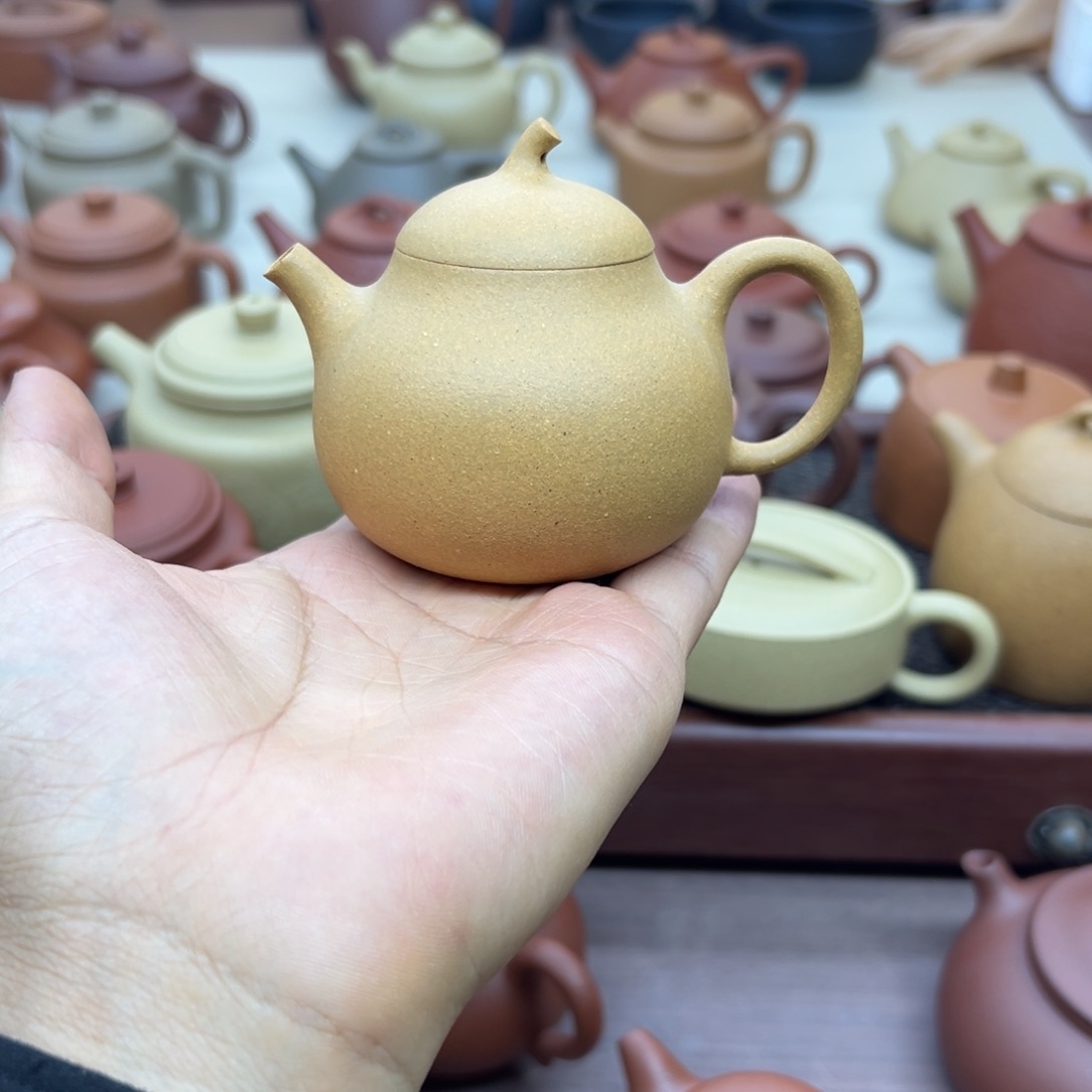 茶壶紫砂茄瓜微瑕120ccc