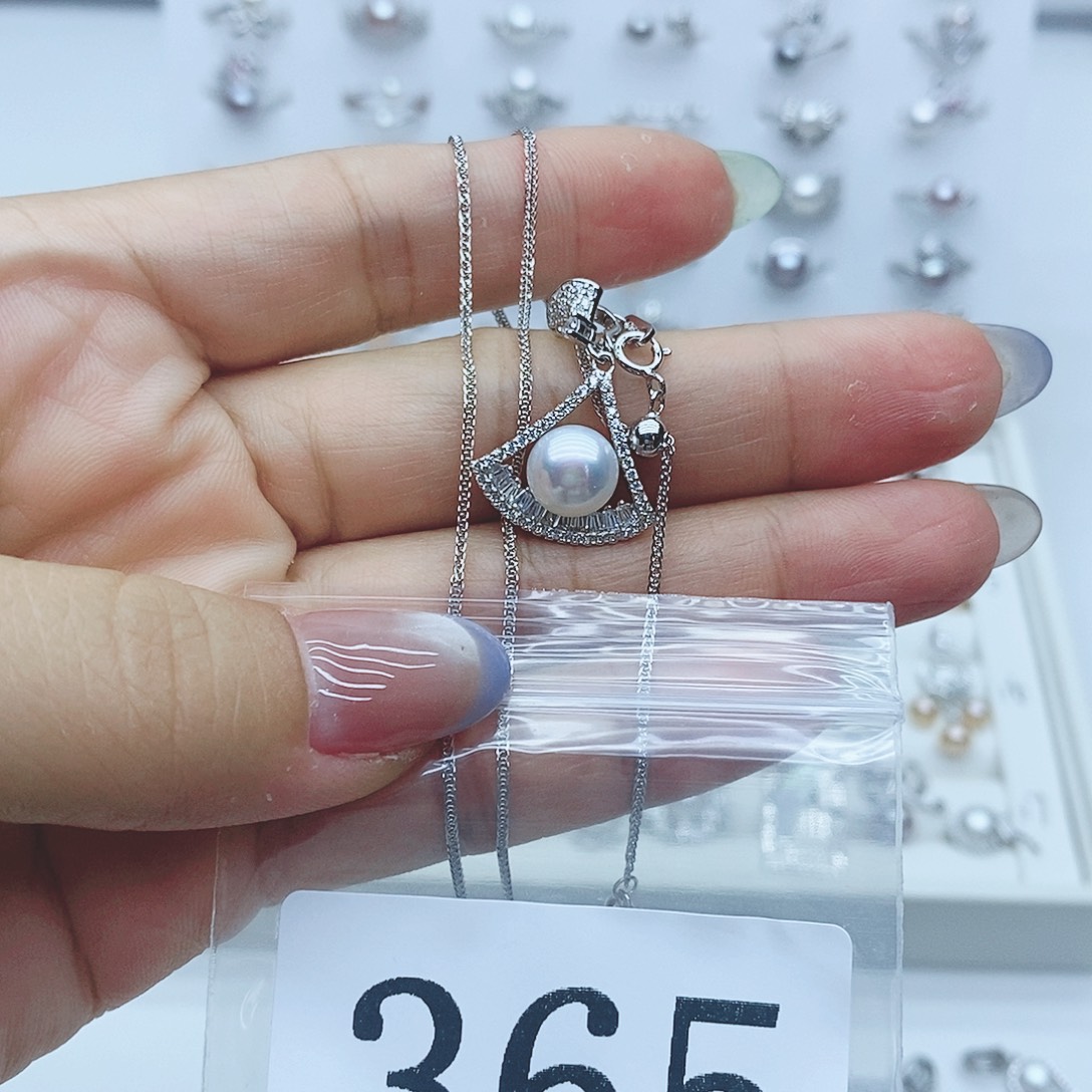 糖***逗银S925镶嵌珠宝奇石淡水珍珠365拍2发1