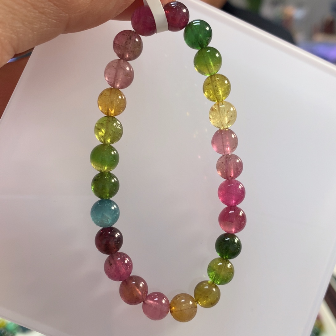 碧玺手链未镶嵌7.4左右