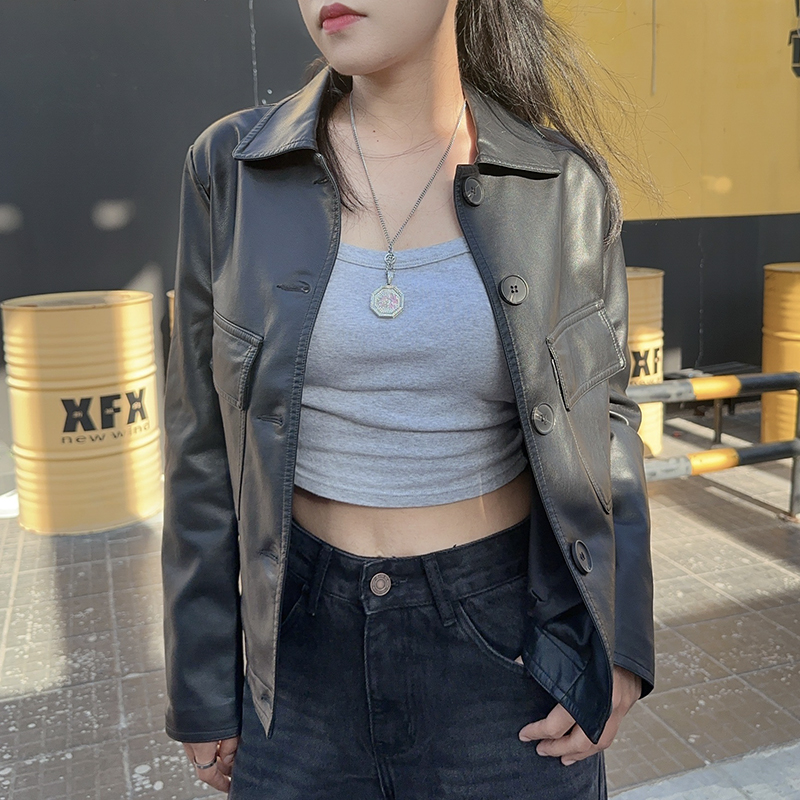 外套皮衣女款2025秋季新款爆款机车高级感宽松显瘦短款时髦皮夹克