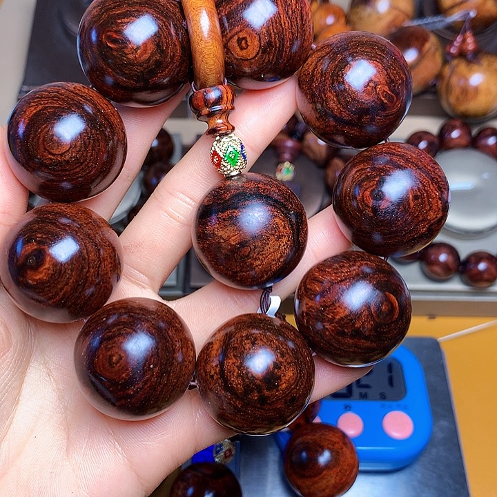 花梨木类手串/手链哈***爷老挝花梨风化料土埋料3.0