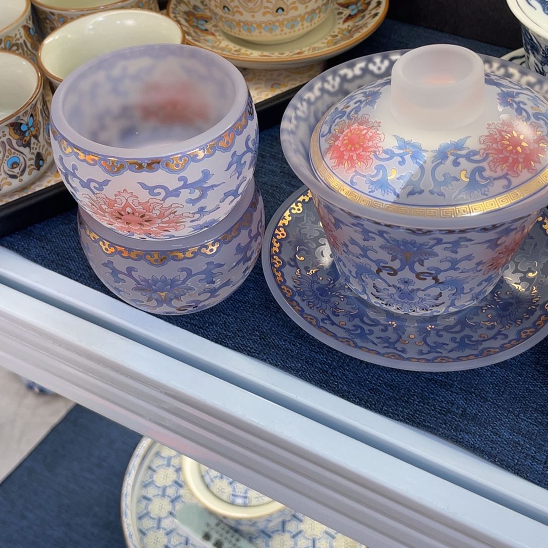 陶景德陶瓷盖碗茶具