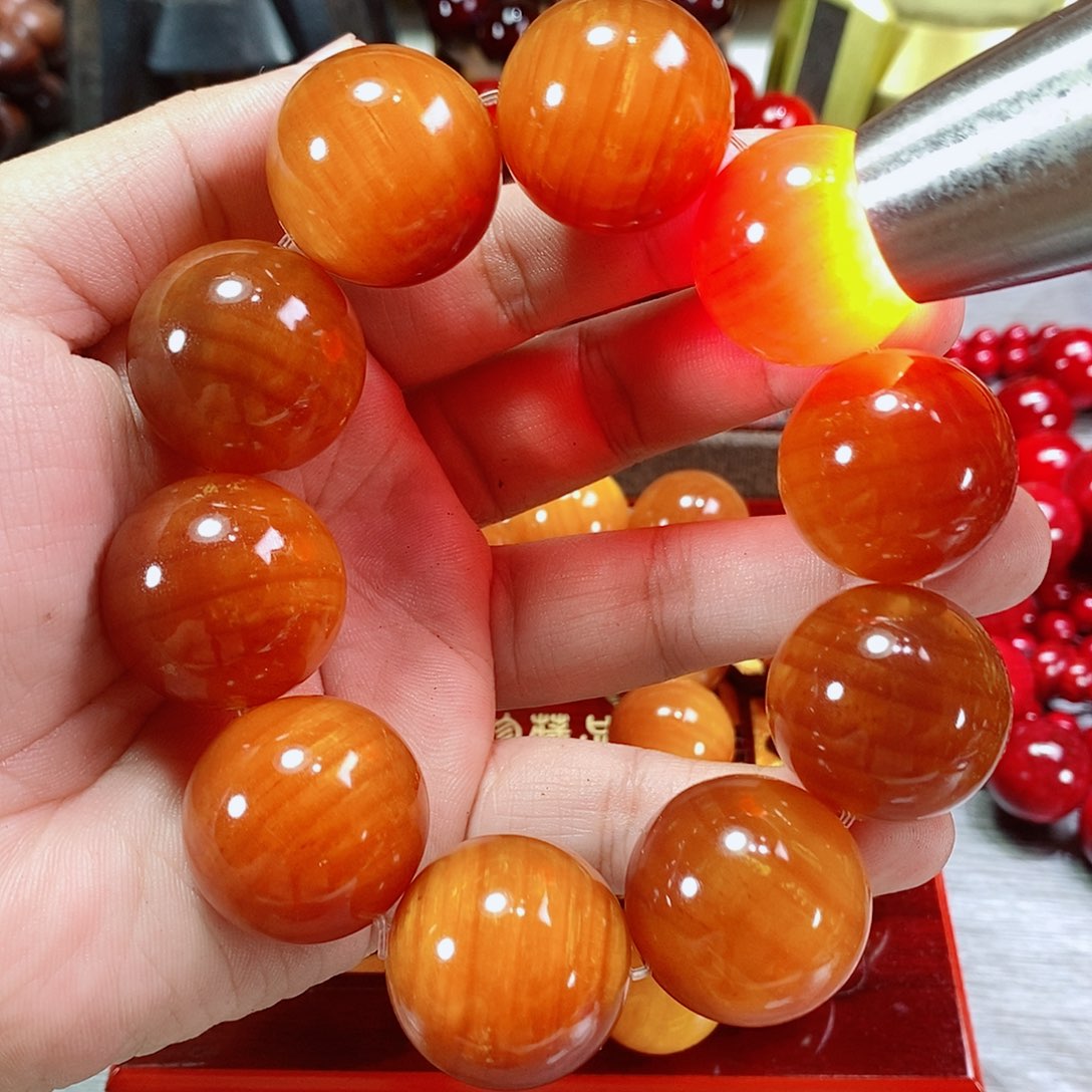 贝壳杉（血龙木）手串/手链2.5高透料血龙木