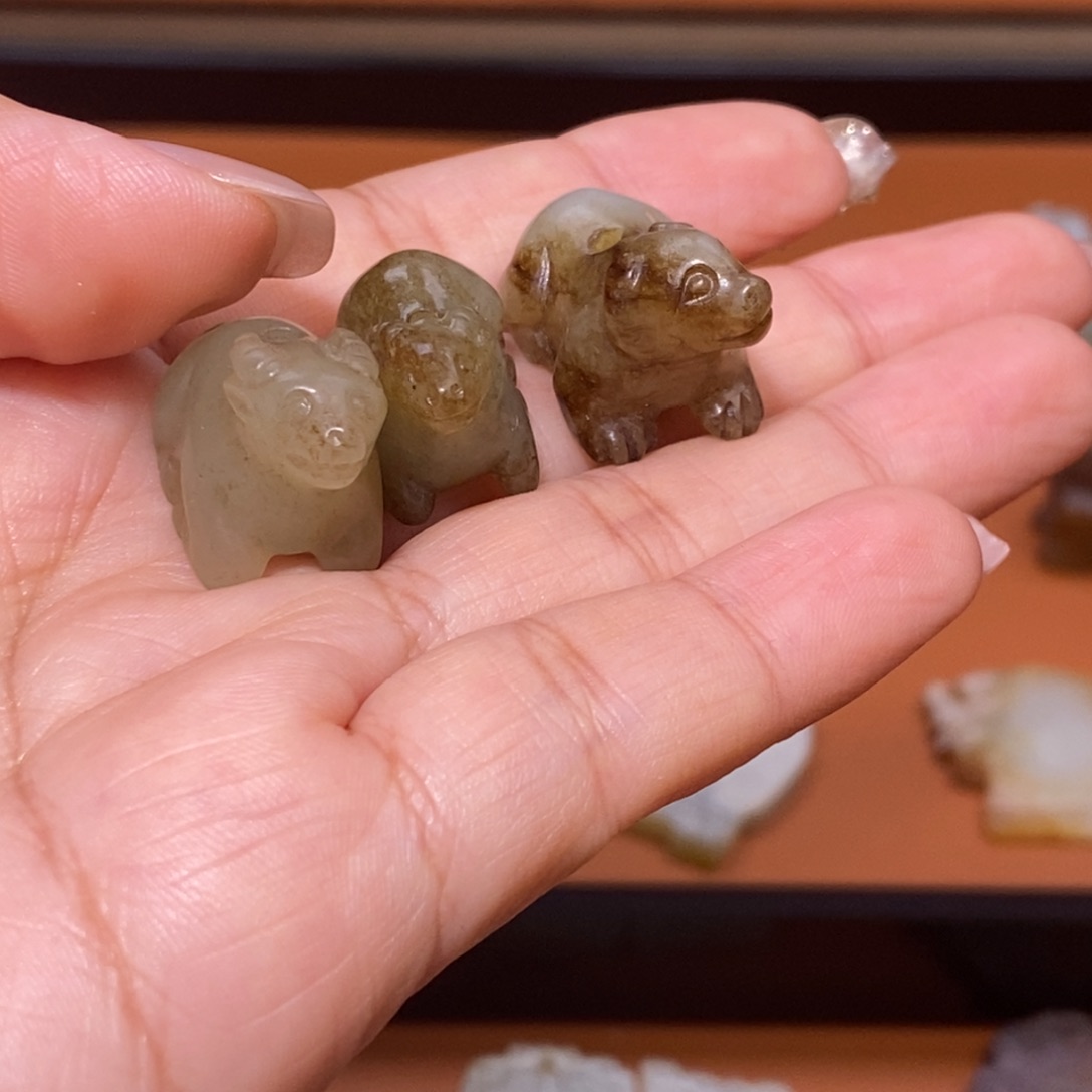 和田玉挂件未镶嵌黄*刚