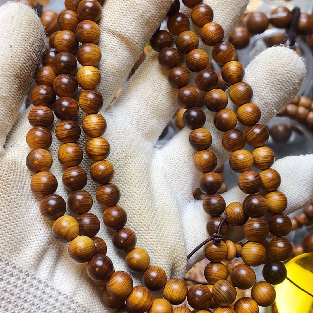 手串/手链柏木太行崖柏陈化0.8黑油素圈108颗