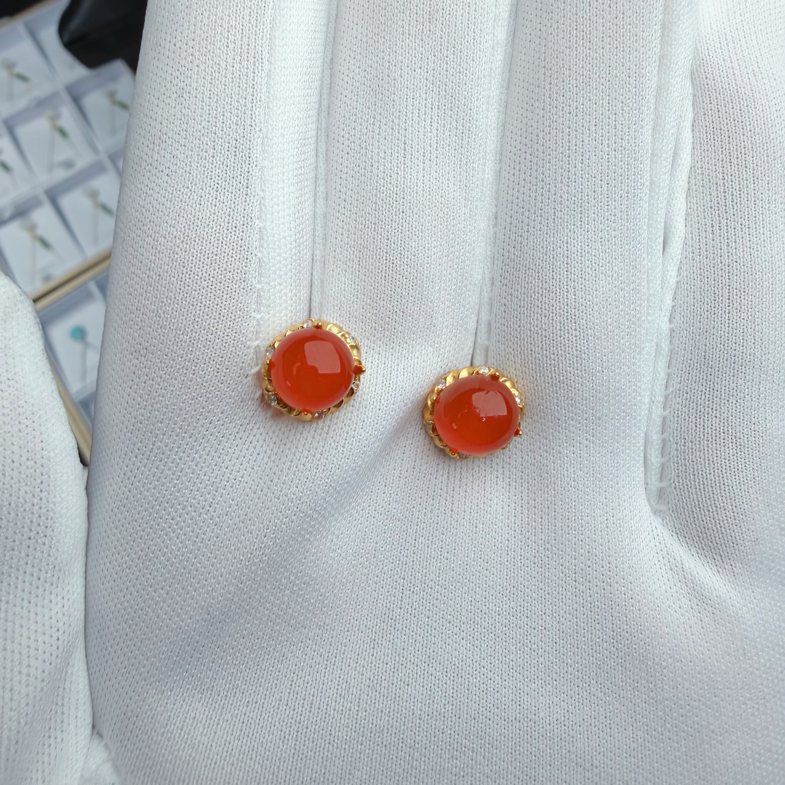 [新年福利价]南红耳钉（多样性发一）