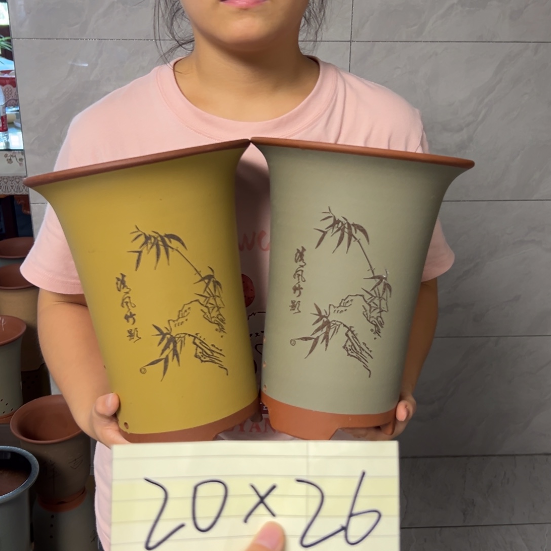 宜兴川阁紫砂花盆