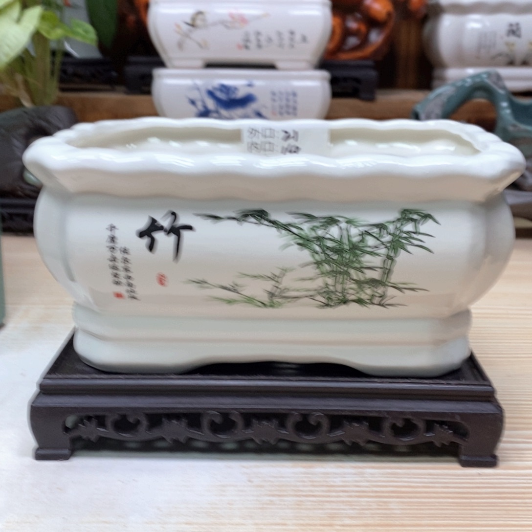 紫砂花盆陶瓷艺术花盆陶瓷