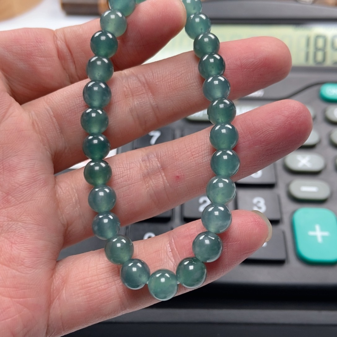 翡翠手串未镶嵌多样性发货其一卡7。27颗