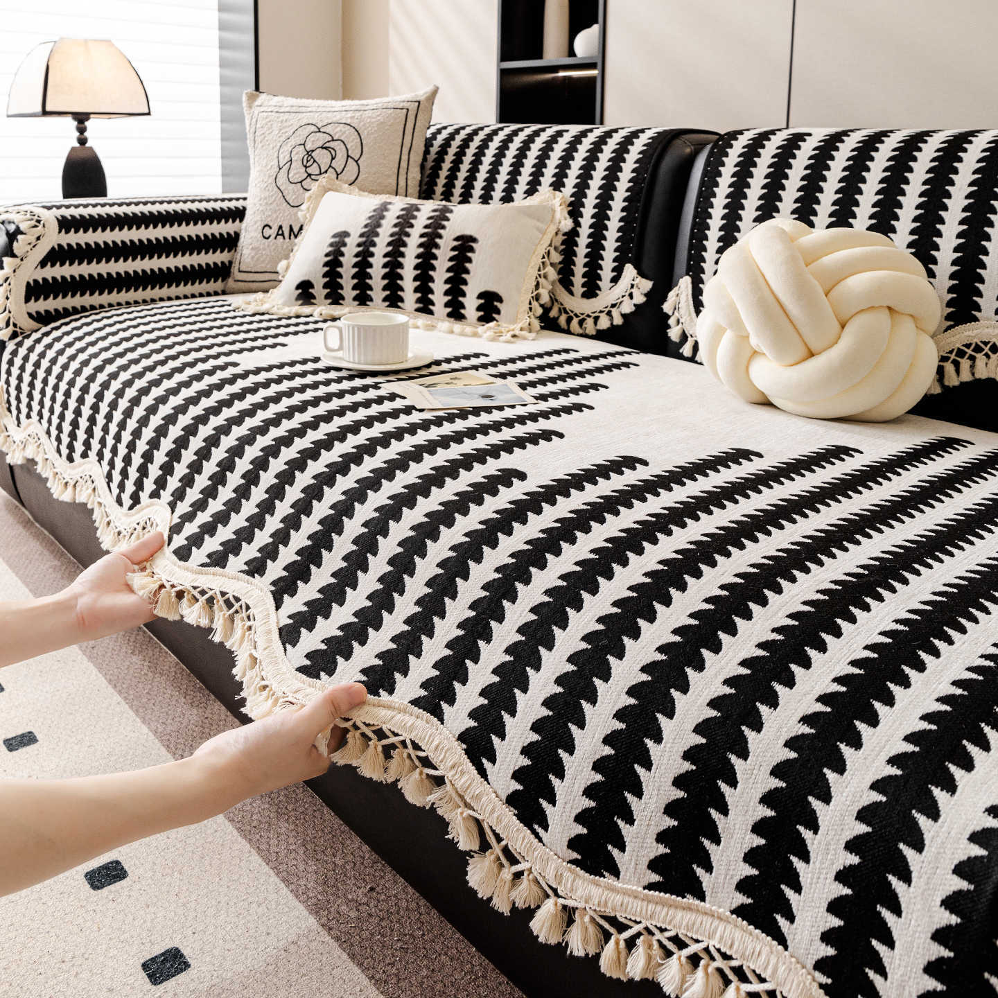 复古雪尼尔沙发垫四季通用2025新款高级感直排防滑沙发坐垫子盖布