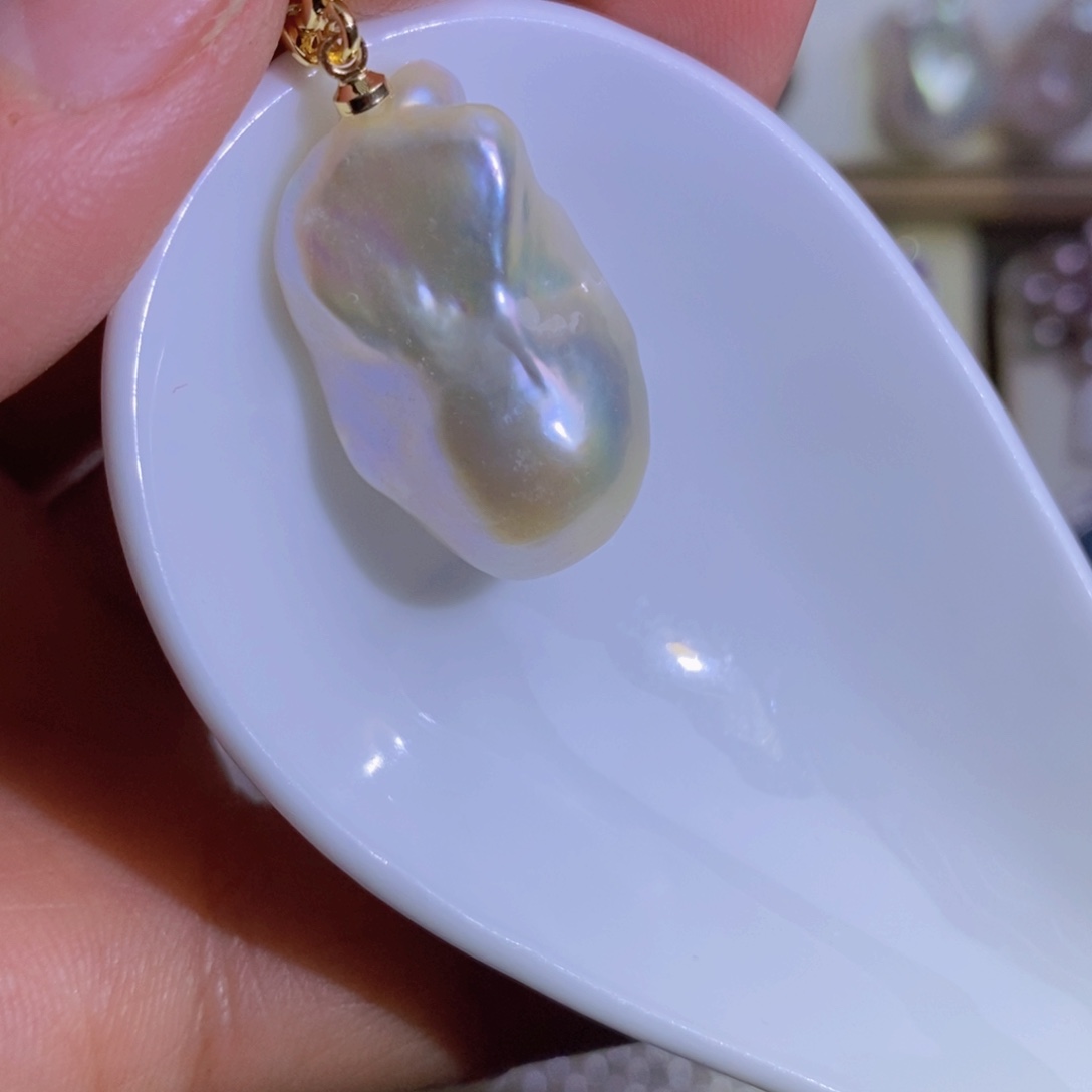 银S925镶嵌天然淡水珍珠淡水珍珠