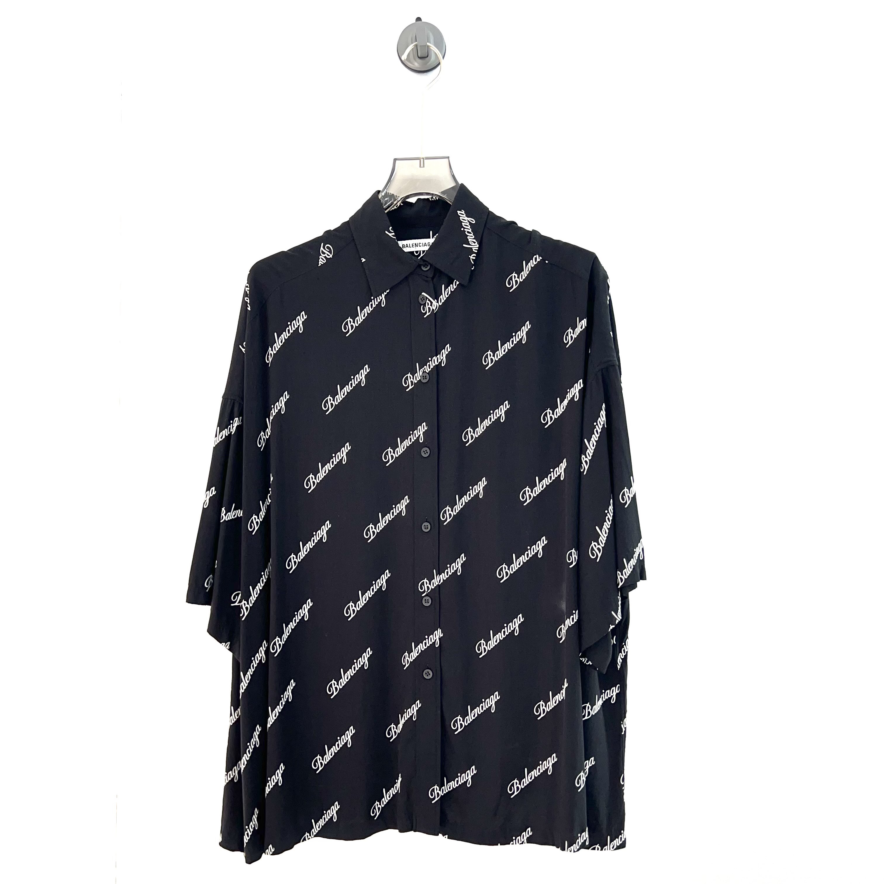 未使用 Balenciaga/巴黎世家 黑白满印短袖/34码（北京）