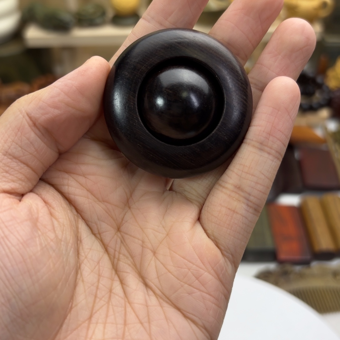 方***艺木紫光檀时来运转手把件