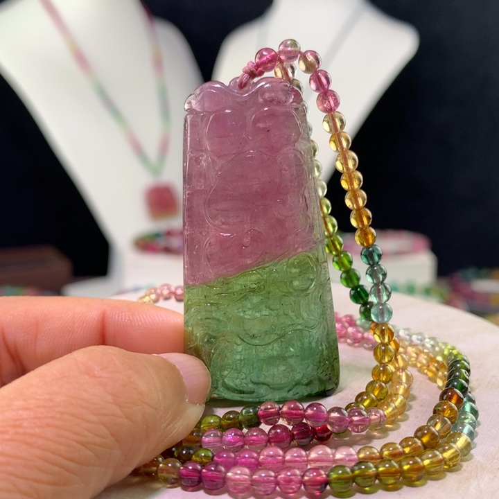 双色碧玺手链未镶嵌