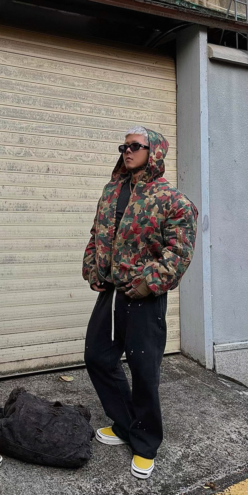 美男/迷彩男女同款宽松休闲夹棉外套短款