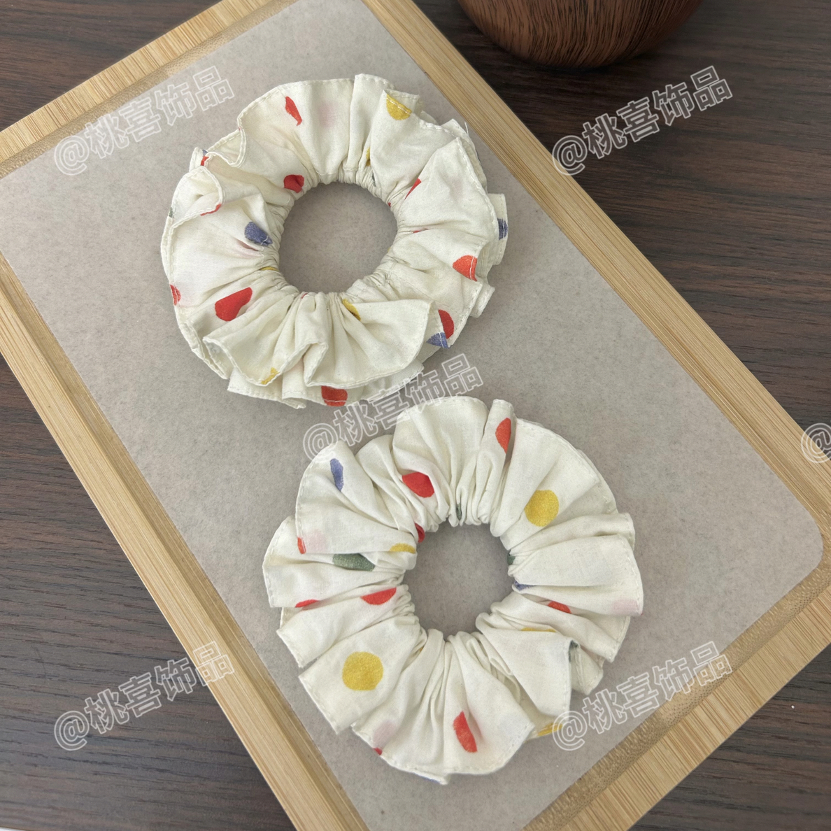 彩色波点韩系发圈发绳发饰