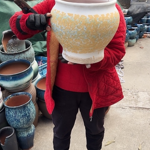 26口27高瑕疵底裂盆子 