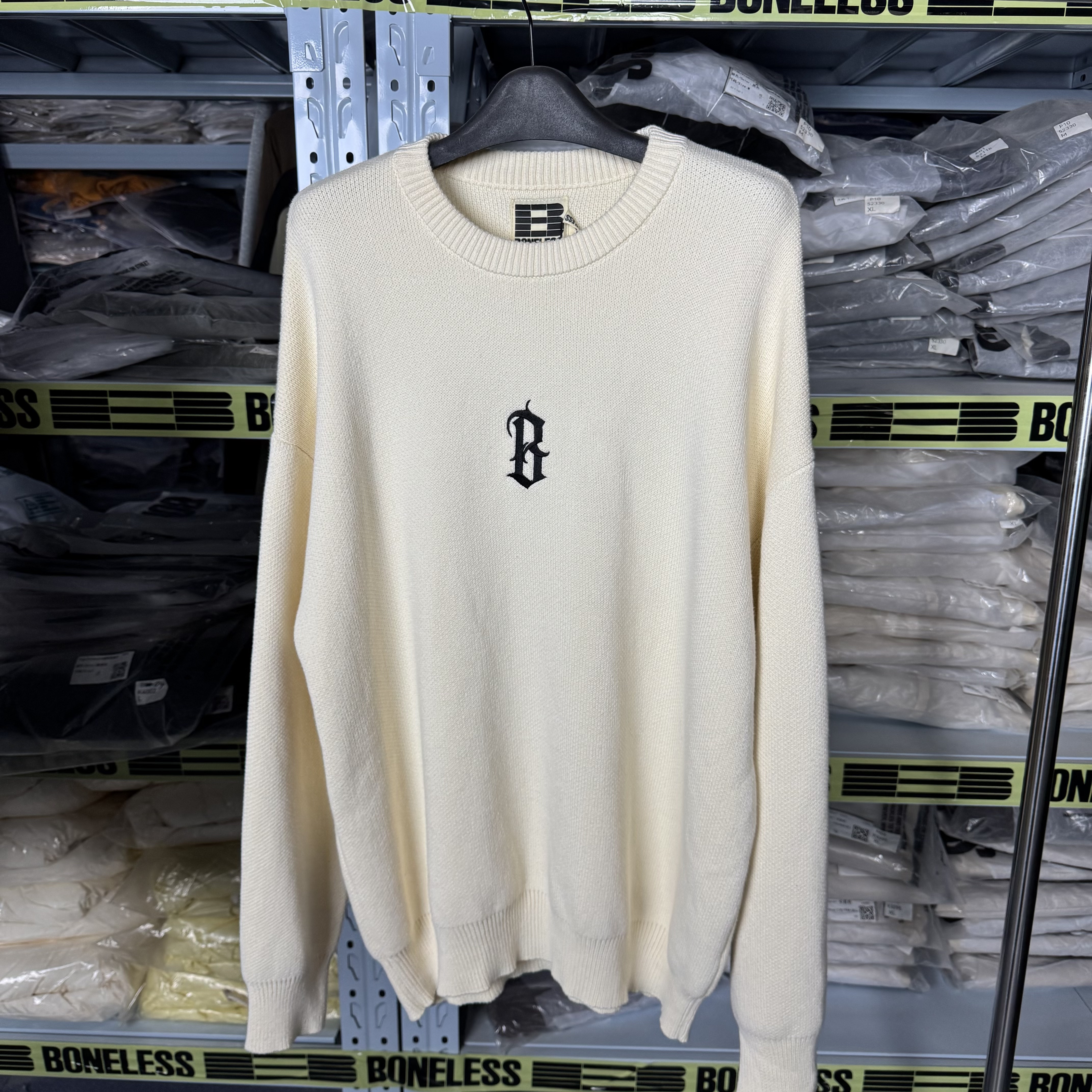 BLS哥特字母绣花棉纱毛衣K5119