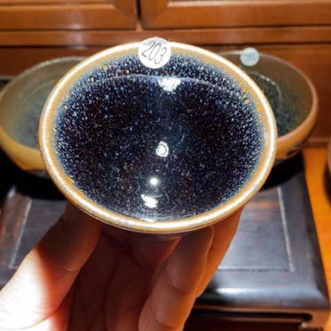 茶盏柴烧手工斗笠盏