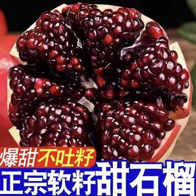 四川会理突尼斯软籽石榴新鲜现摘【A】
